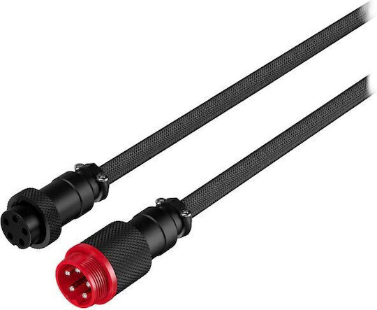 HyperX Кабел USB-A мъжки / USB-C мъжки - USB-A мъжки / USB-C мъжки навита клавиатура 1.2м (6J679AA) 1бр