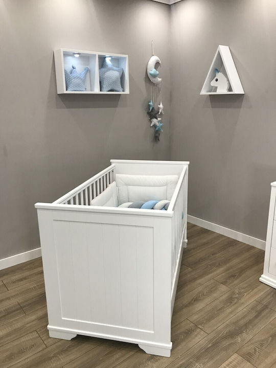 Baby Smile Baby Crib Andriana White with Mattress 70x140cm