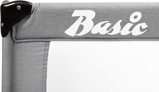 Caretero Basic Playpen with Mattress Gray 126x65cm