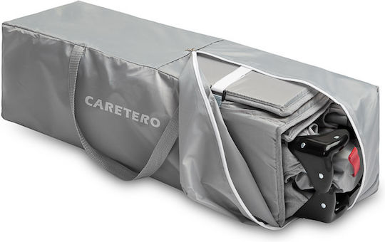 Caretero Basic Playpen with Mattress Gray 126x65cm