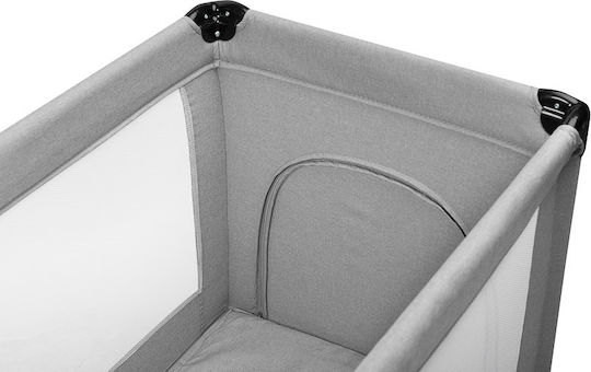 Caretero Basic Playpen with Mattress Gray 126x65cm