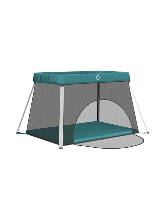 vidaXL Loc de joacă cu Saltea Verde 110x82cm