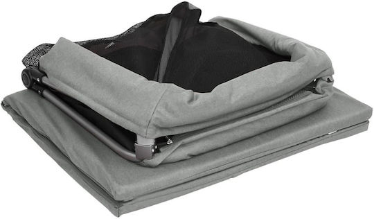 vidaXL Laufstall mit Matratze Gray 110x82cm
