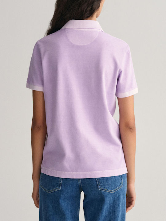 Gant Women's Polo Blouse Short Sleeve Lilac