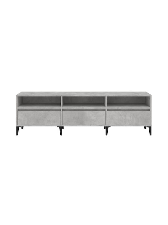 TV-Ständer aus Metall & Holz Grau M150xT30xH44.5cm