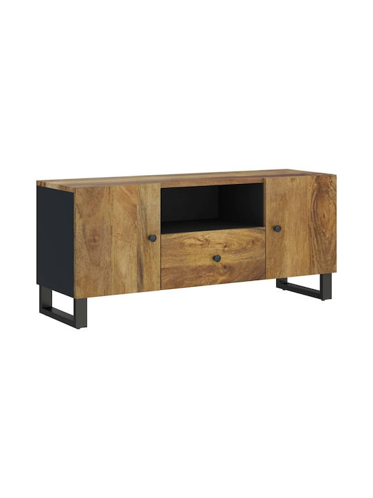 Solid Wood / Particle Board TV Furniture with Drawers Brown L105xW33.5xH46cm