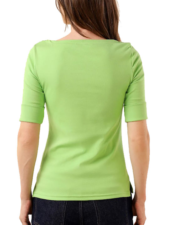 Ralph Lauren Women's Summer Blouse Short Sleeve Green