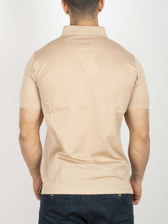 Karl Lagerfeld Men's Short Sleeve Blouse Polo Beige