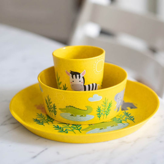 Koziol Feeding Set Africa made of Plastic Yellow 3pcs