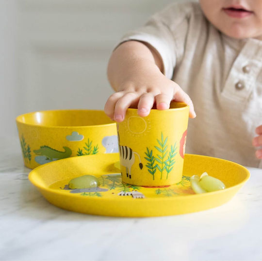 Koziol Feeding Set Africa made of Plastic Yellow 3pcs