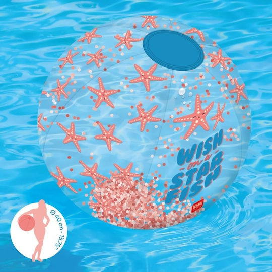 Legami Milano Starfish Glitter Inflatable Beach Ball 40 cm