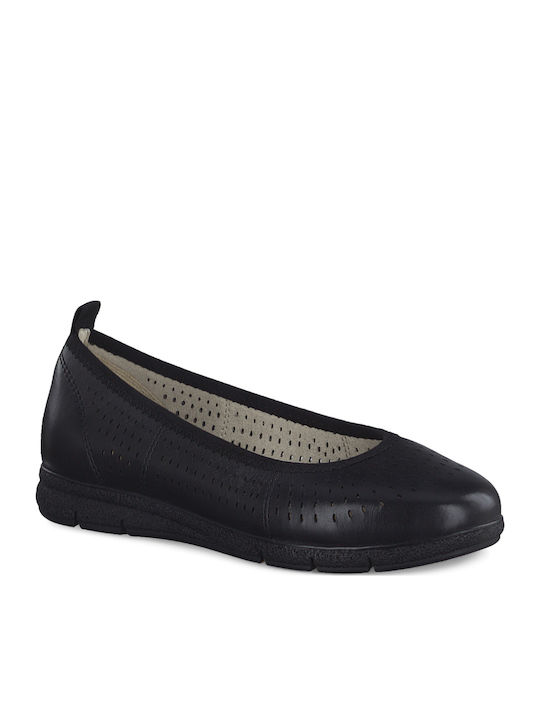 Leather Ballerinas Black