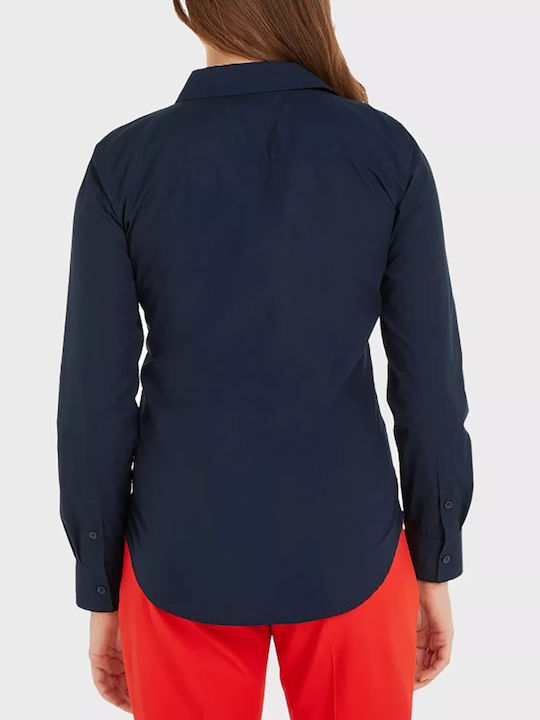 Tommy Hilfiger Women's Long Sleeve Shirt Navy Blue