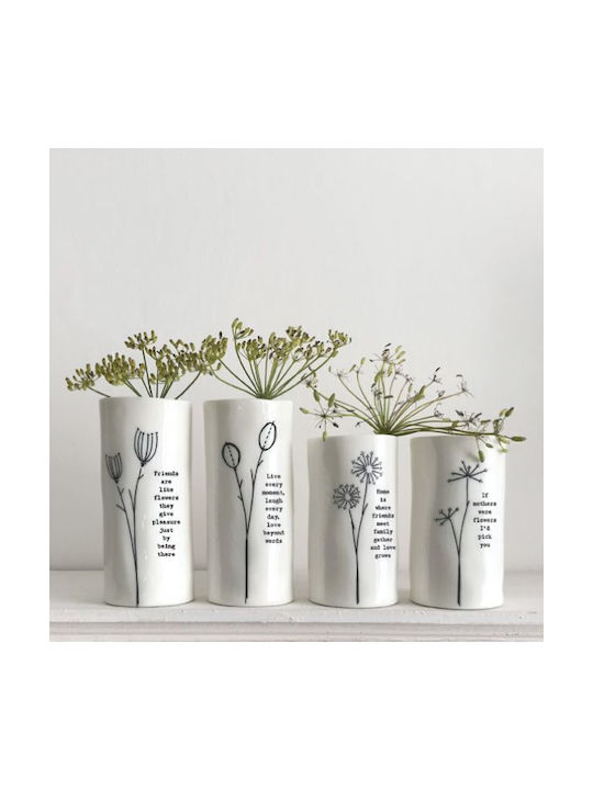 Synchronia Decorative Vase If Mothers Were Flowers White 5x5x9cm