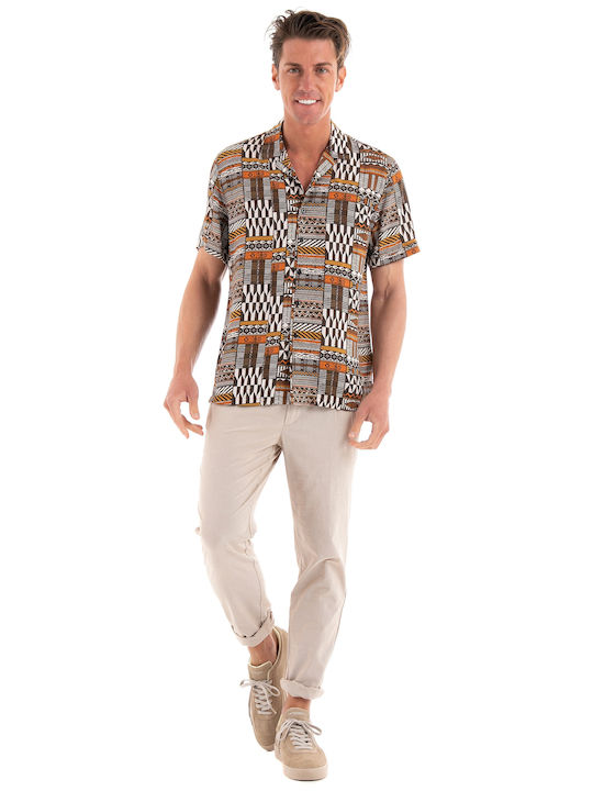 Gianni Lupo Men's Shirt Short Sleeve Multicolour