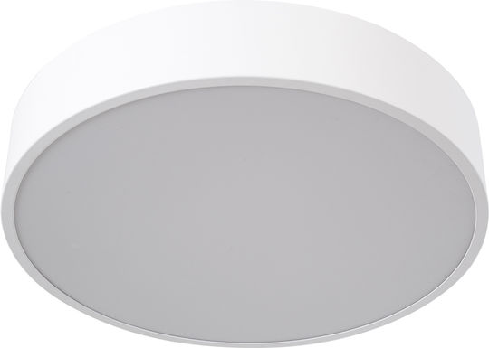 GloboStar Burton Deckenleuchte 40cm Weiß mit Integrierter LED und Fernbedienung
