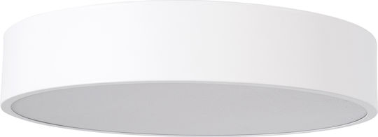 GloboStar Burton Deckenleuchte 40cm Weiß mit Integrierter LED und Fernbedienung