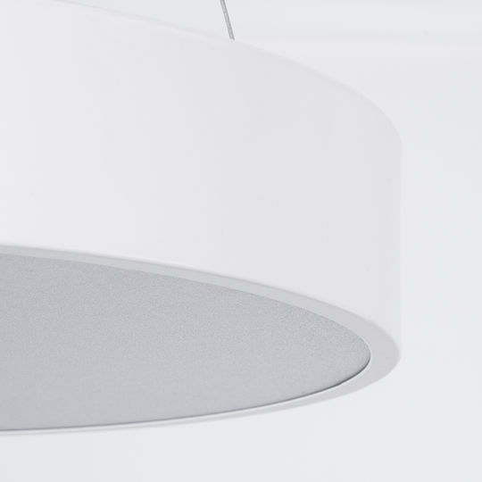 GloboStar Burton Deckenleuchte 40cm Weiß mit Integrierter LED und Fernbedienung