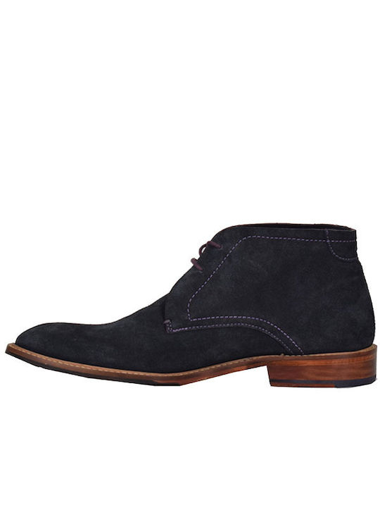 Linnus Suede Μαύρα Ανδρικά Μποτάκια
