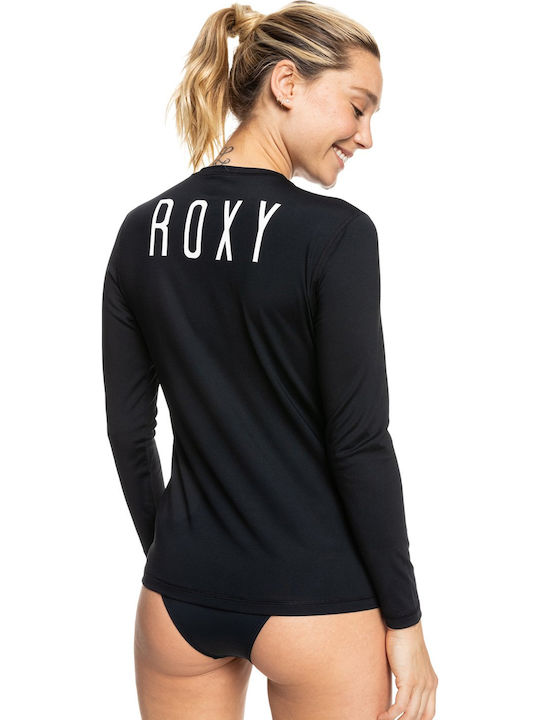 Roxy Enjoy Waves Αντηλιακή Μπλούζα Μαύρη