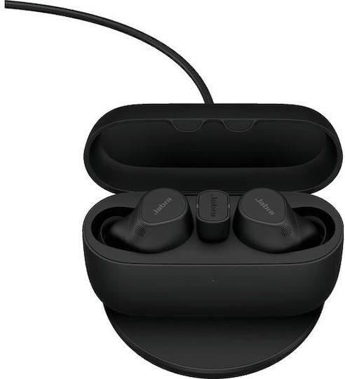 Jabra Evolve2 7 Buds - USB-C UC - Wireless Charging Pad Bluetooth Handsfree Ακουστικά με Αντοχή στον Ιδρώτα και Θήκη Φόρτισης Μαύρα
