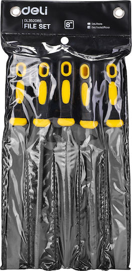 Deli DL352085 Set of Files with Handle 5pcs