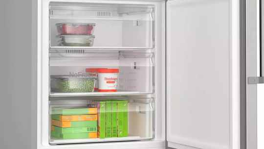 Bosch Ψυγειοκαταψύκτης 440lt Total NoFrost Υ203xΠ70xΒ66.7εκ. Inox KGN49AIBT