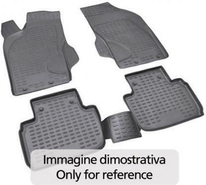 Novline Set of Front and Rear Mats 4pcs Tray Type for Honda CR-V 2017+ Black