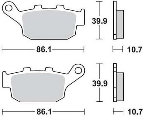 Braking Motorradbremsbeläge Rückseite