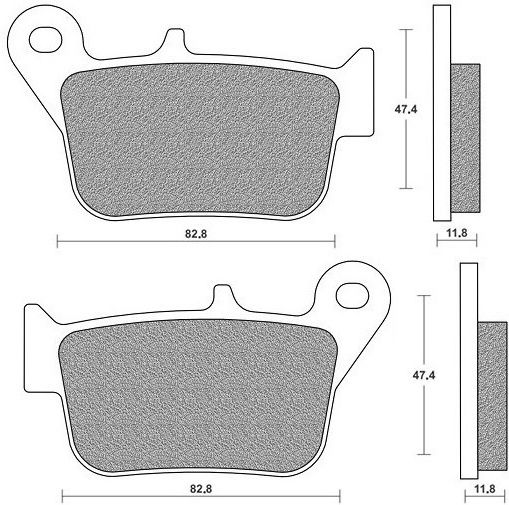 Braking Τακάκια Μοτοσυκλέτας Πίσω για Sym Maxsym 400