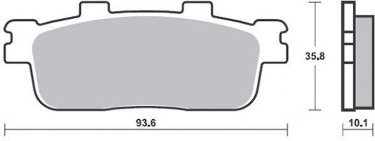 SBS Motorcycle Brake Pads Rear for Kymco Xciting 300 08-14 / Joymax 300 09-13 for Kymco Xciting 300 Piaggio GTS 300 Sym GTS 300 Vespa GTS 300