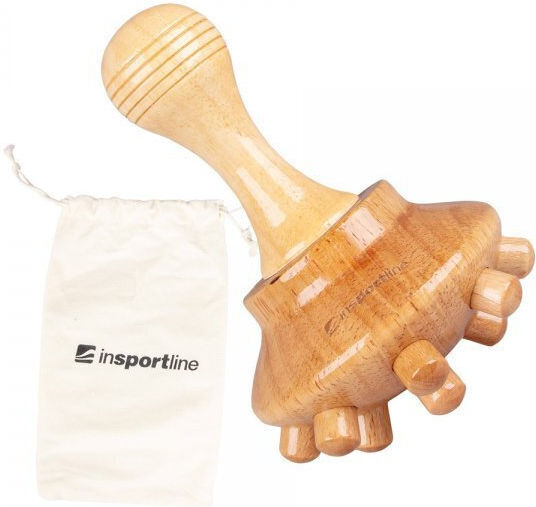 inSPORTline Rostas Wooden Tool Massage for the Legs Brown