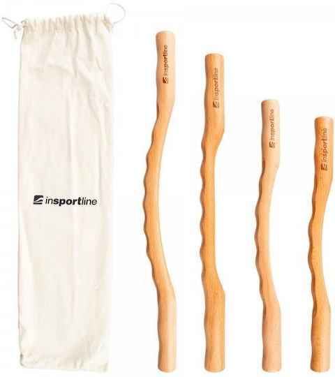 inSPORTline Jarosa Set Ξύλινο Εργαλείο Μασάζ για τη Μέση, την Πλάτη, τα Πόδια, το Σώμα & τα Χέρια