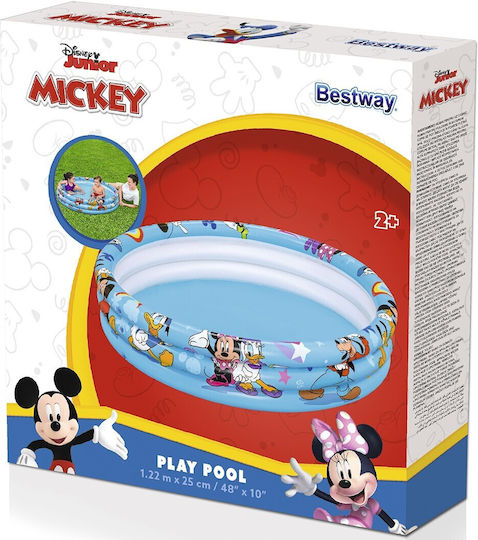 Bestway Children's Round Swimming Pool 140lt Inflatable 122x25cm Mickey & Friends