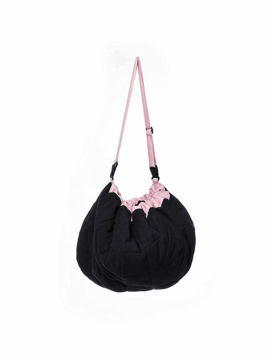 Play&go Saltea de Joacă Pliabilă pentru Copii din Țesătură Flori Negru 40cm 1buc