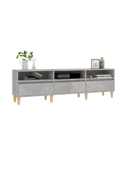 TV-Ständer Grau Beton M150xT30xH44.5cm