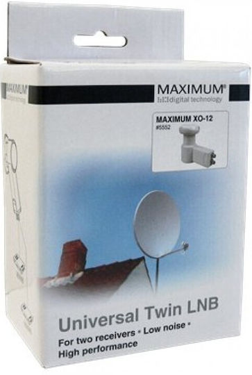 Maximum X0-12 Twin LNB Twin (2 Εξόδων) με Χαμηλό Όριο Θορύβου 0.1dB