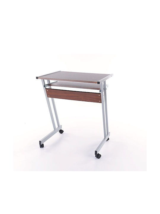 Computer Büro Holz Grau / Natur mit Metallbeinen 60x48x73cm