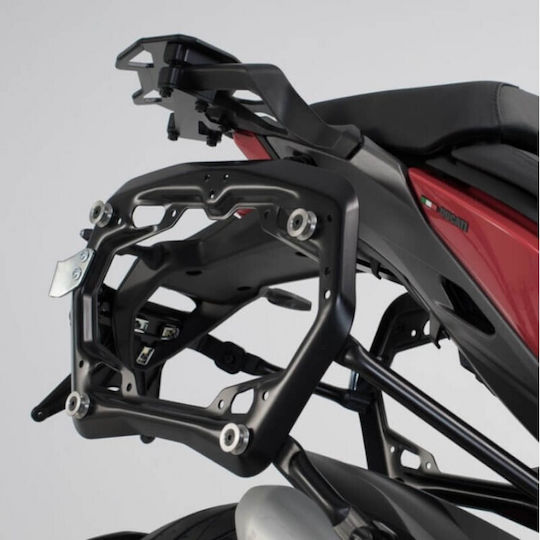 SW-Motech Trax Adv Σετ Πλαϊνές Βαλίτσες Μοτοσυκλέτας Αλουμινίου 45lt σε Μαύρο Χρώμα