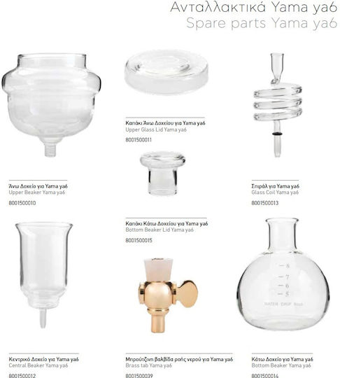 Yama Glass Σπιράλ Εξαρτήμα Επαγγελματικών Μηχανών Καφέ