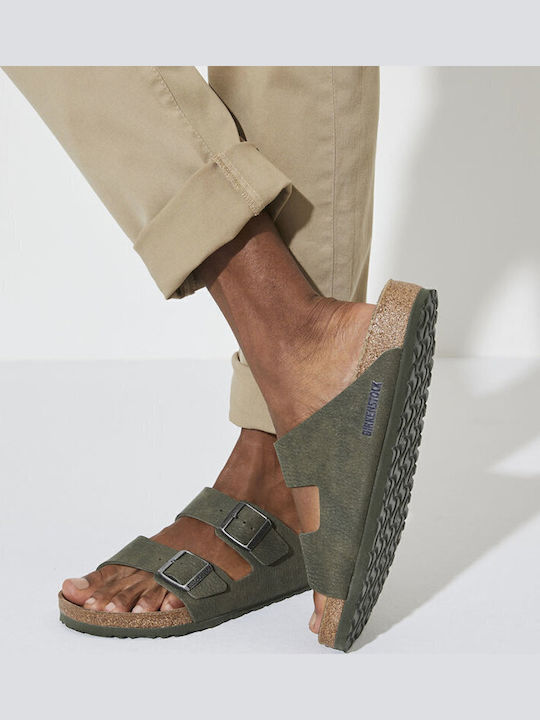Birkenstock Arizona Vegan Micro Fibre Sandals Green
