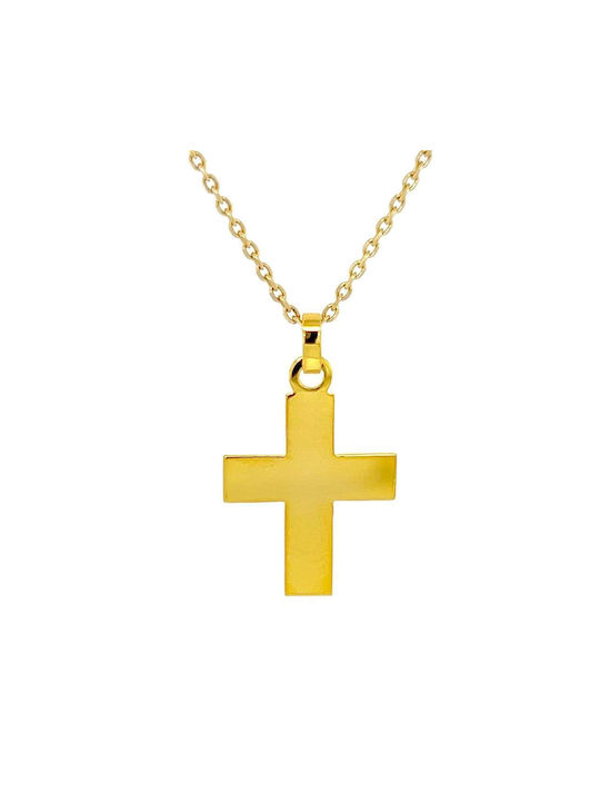 Unisex gold cross K14 ST02K_MEN