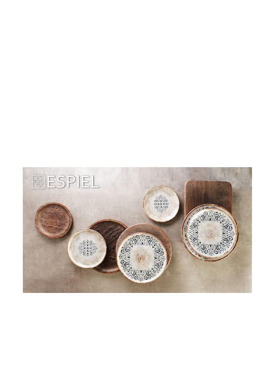 Espiel Mosaico Teller Untiefe aus Porzellan Mehrfarbig mit Durchmesser 30cm