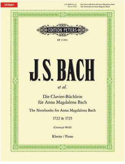 Edition Peters Bach - The Notebooks For Anna Magdalena Παρτιτούρα για Πιάνο