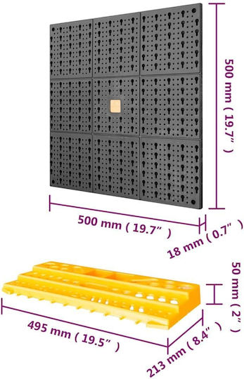 vidaXL Perforierte Wand 100x50cm 151833
