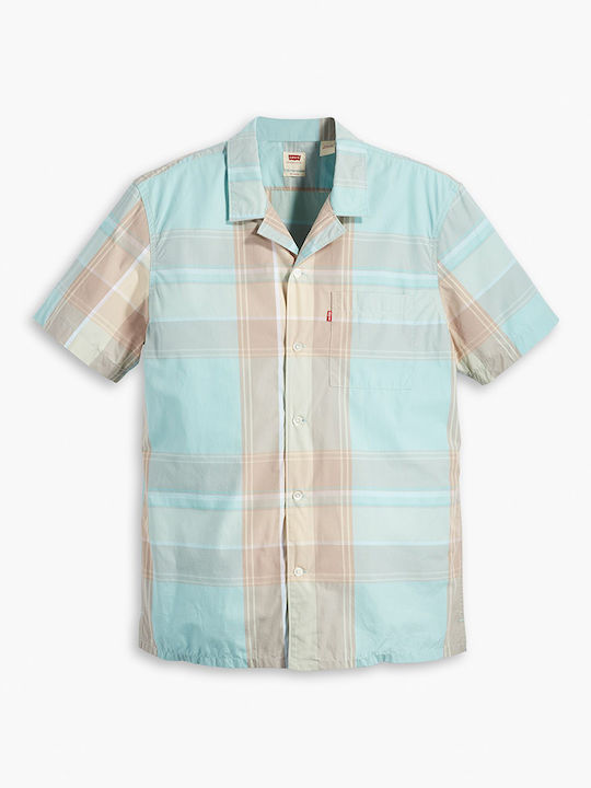The Sunset Camp Μακρυμάνικo Overshirt Καρό Γαλάζιο