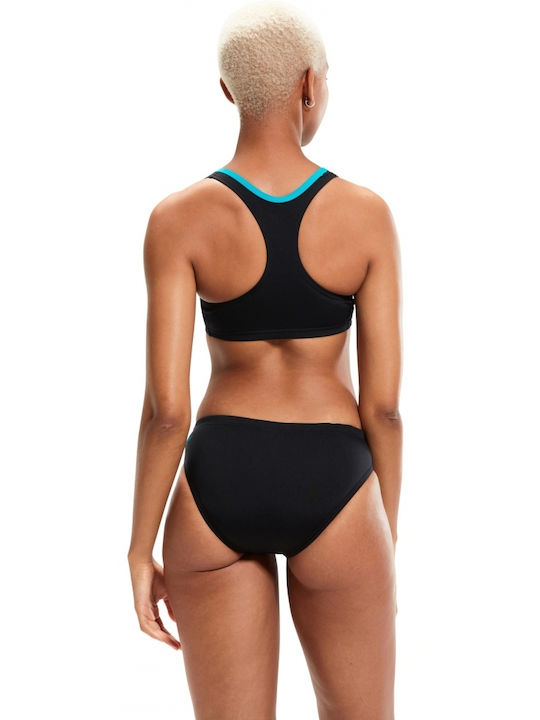 Speedo W Placement 2PC Set Bikini Μπουστάκι Μαύρο