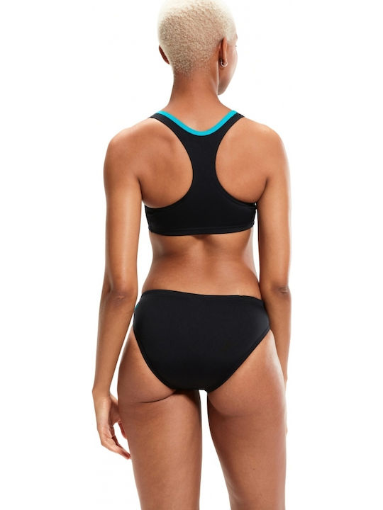 Speedo W Placement 2PC Set Bikini Μπουστάκι Μαύρο
