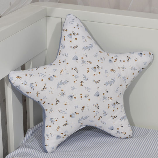 Baby Oliver Crib Decorative Pillow Star Blue 37x37cm