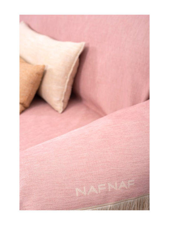 Naf Naf 358/21 Three-Seater Sofa Throw Chenille 180x300cm Powder